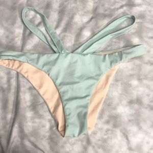 Blue bikini bottoms